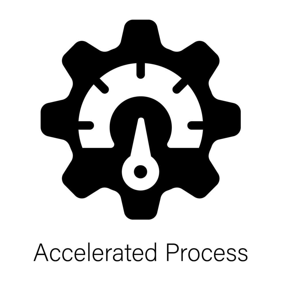 Accelerated process icon in filled style vector