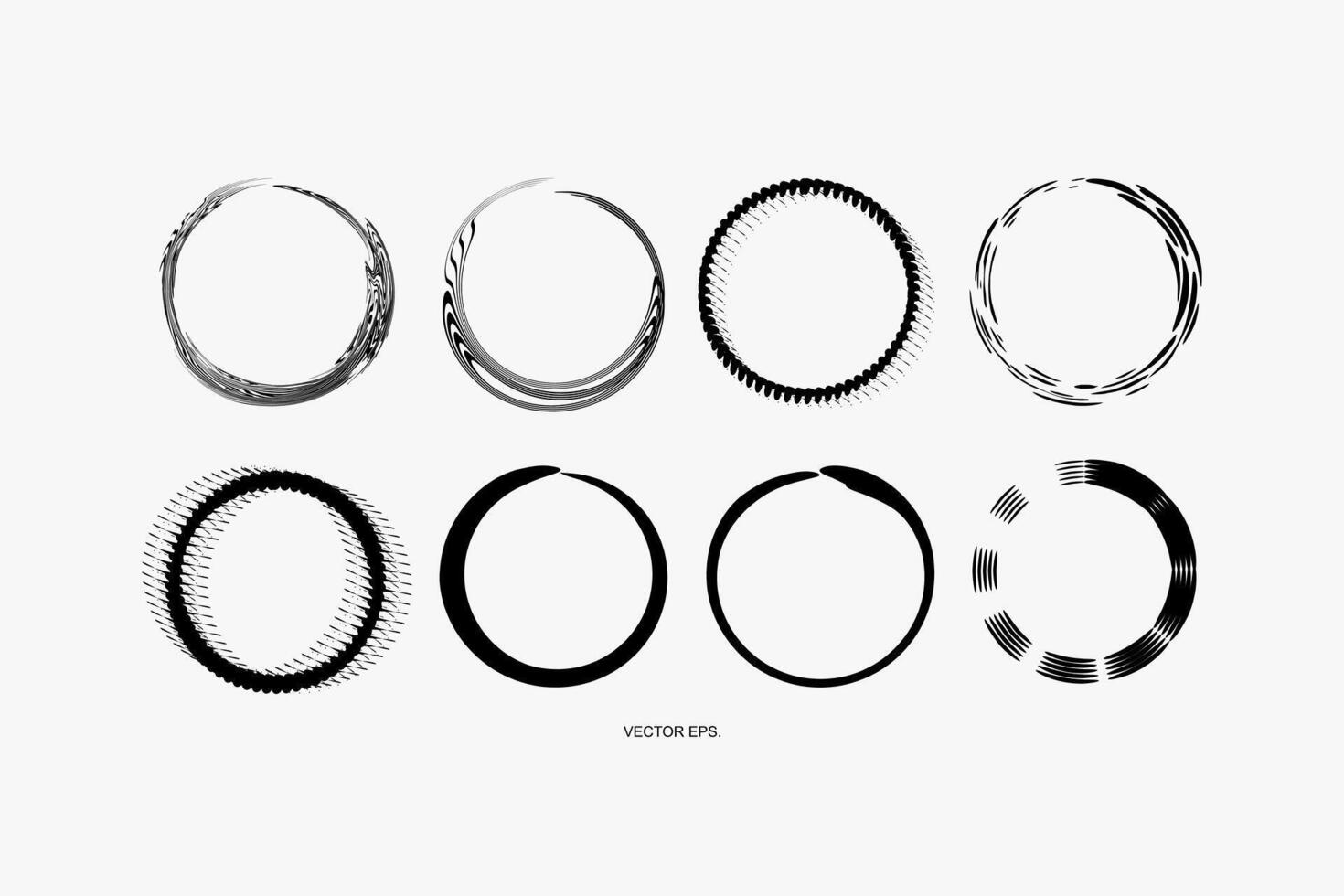 abstract design elements set, including a black, white oval shape, bacteria, virus and germ vector