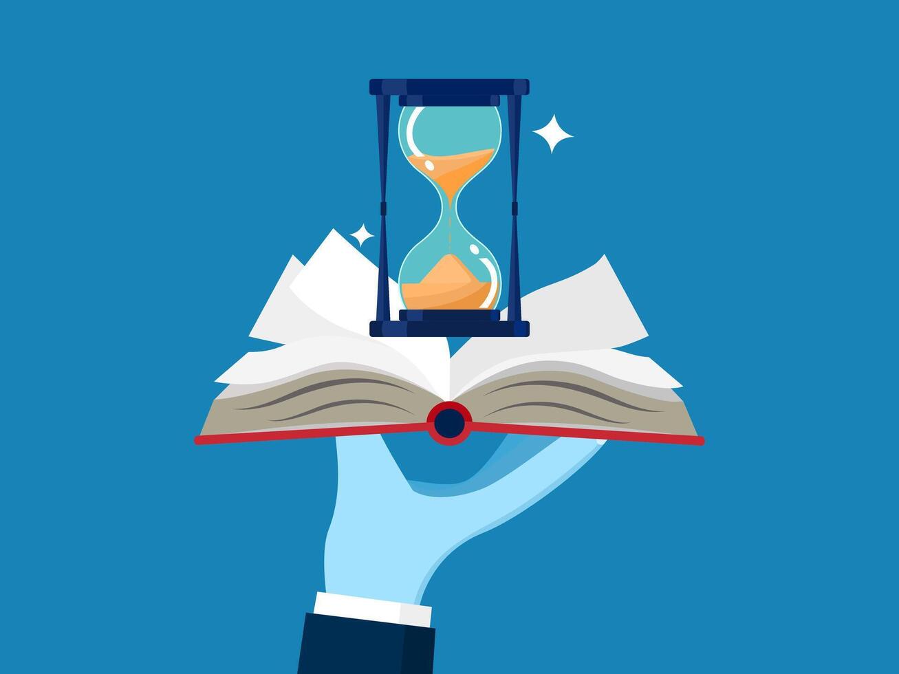 Book handle open, find time vector