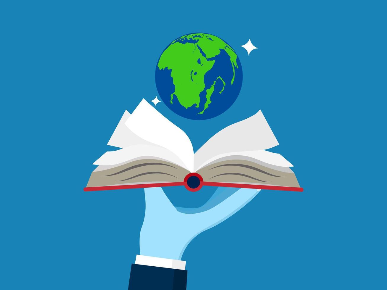 Book handle, find open world vector