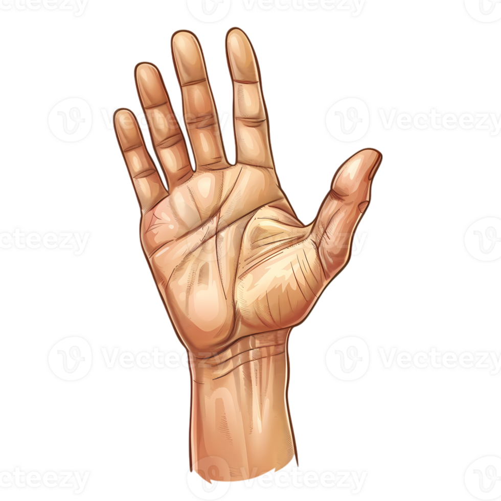 Hand Gesture, Open Palm, Five Fingers png