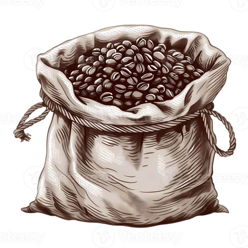 Full Sack of Coffee Beans png