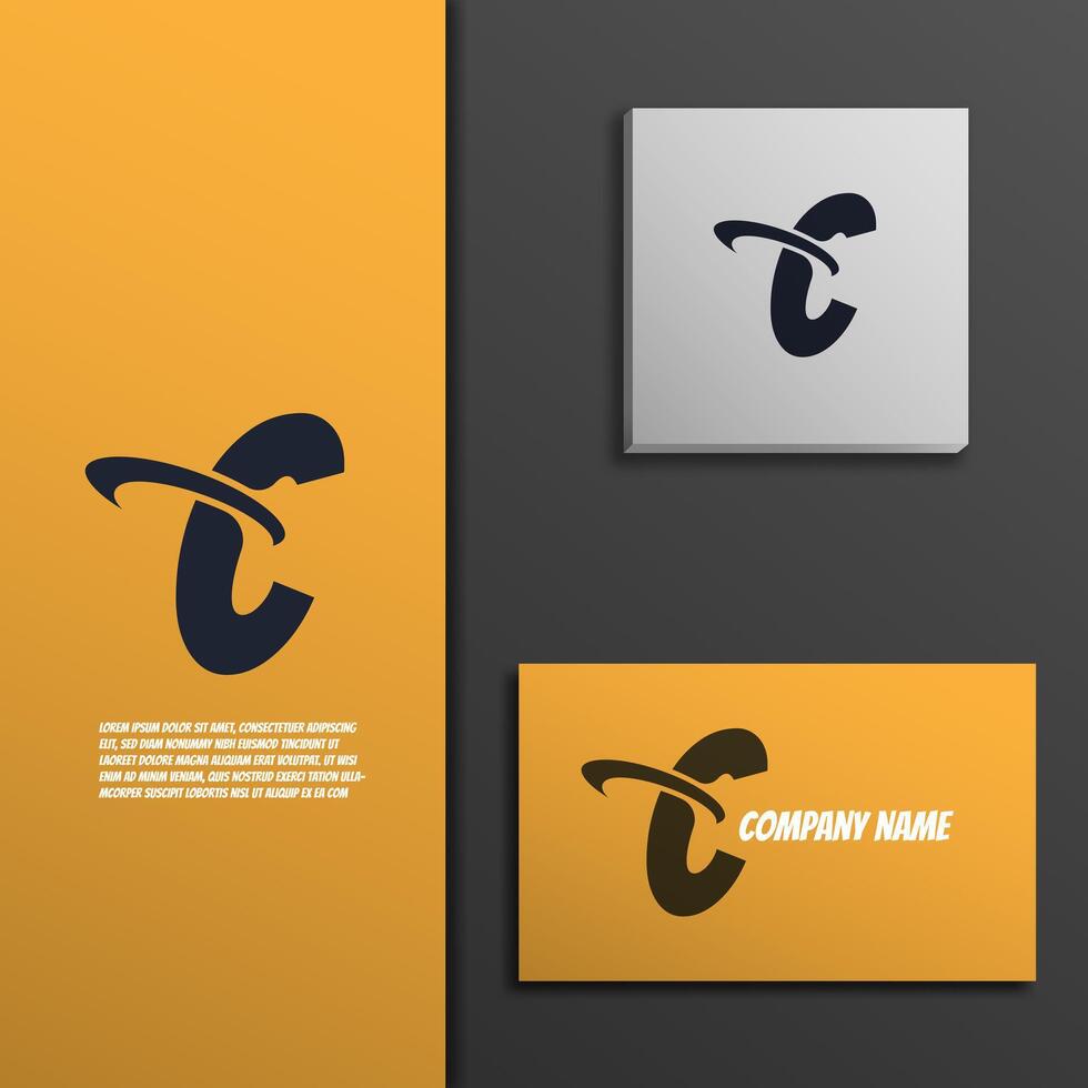 Logo Icon Design Letter C Cosmic Futuristic Astronomy Elegant Simple Attractive Creative Modern EPS 10 vector