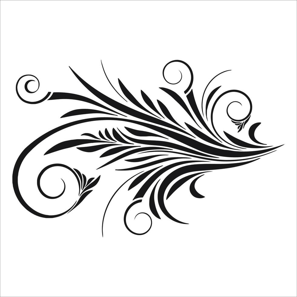 a black and white design with swirls vector