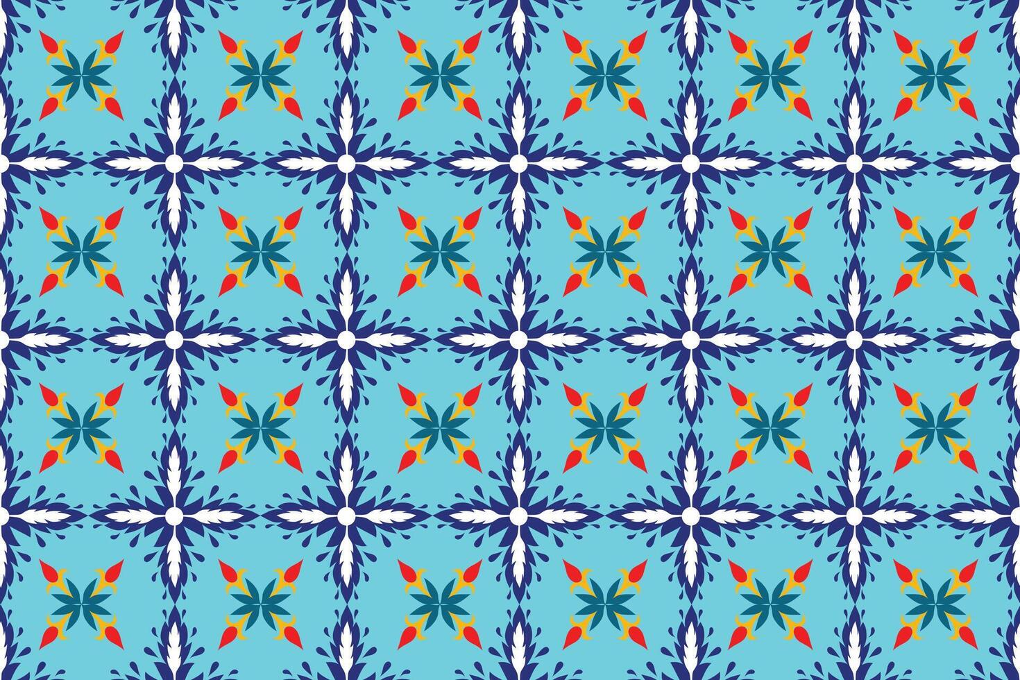 Blue Demark seamless pattern vector