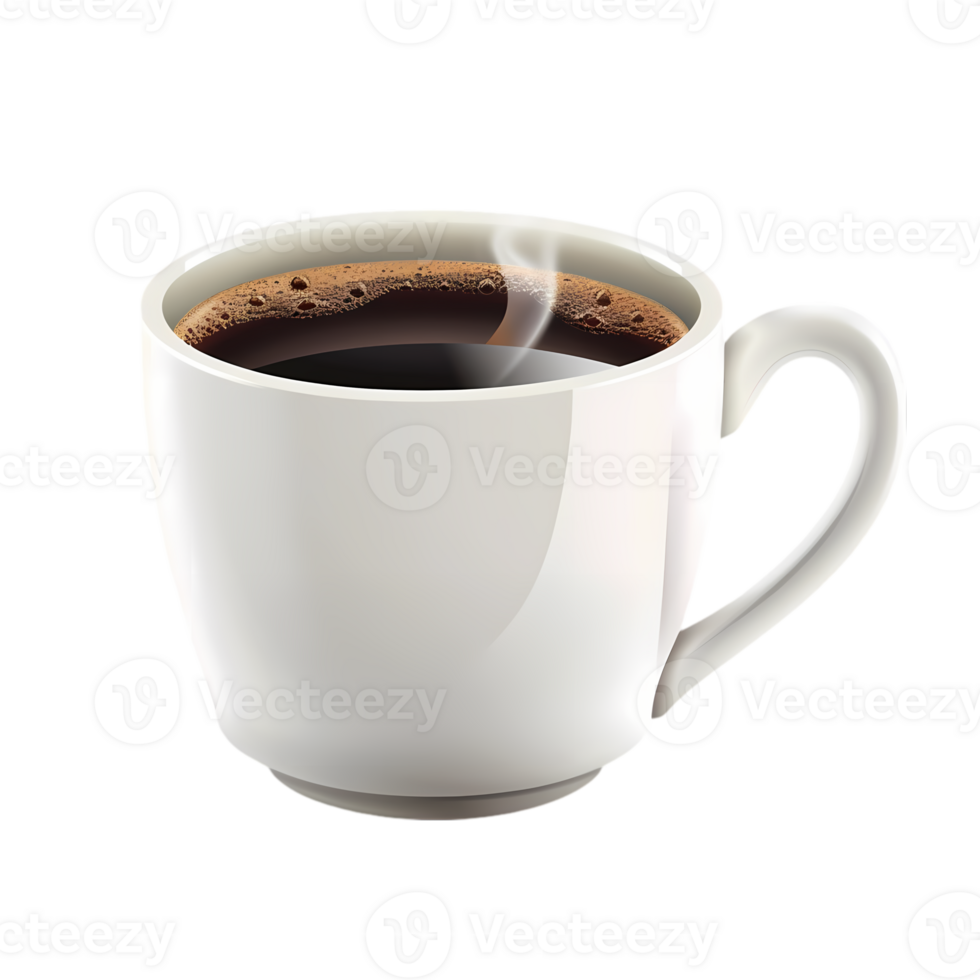 A Cup of Freshly Brewed Coffee with Steam png
