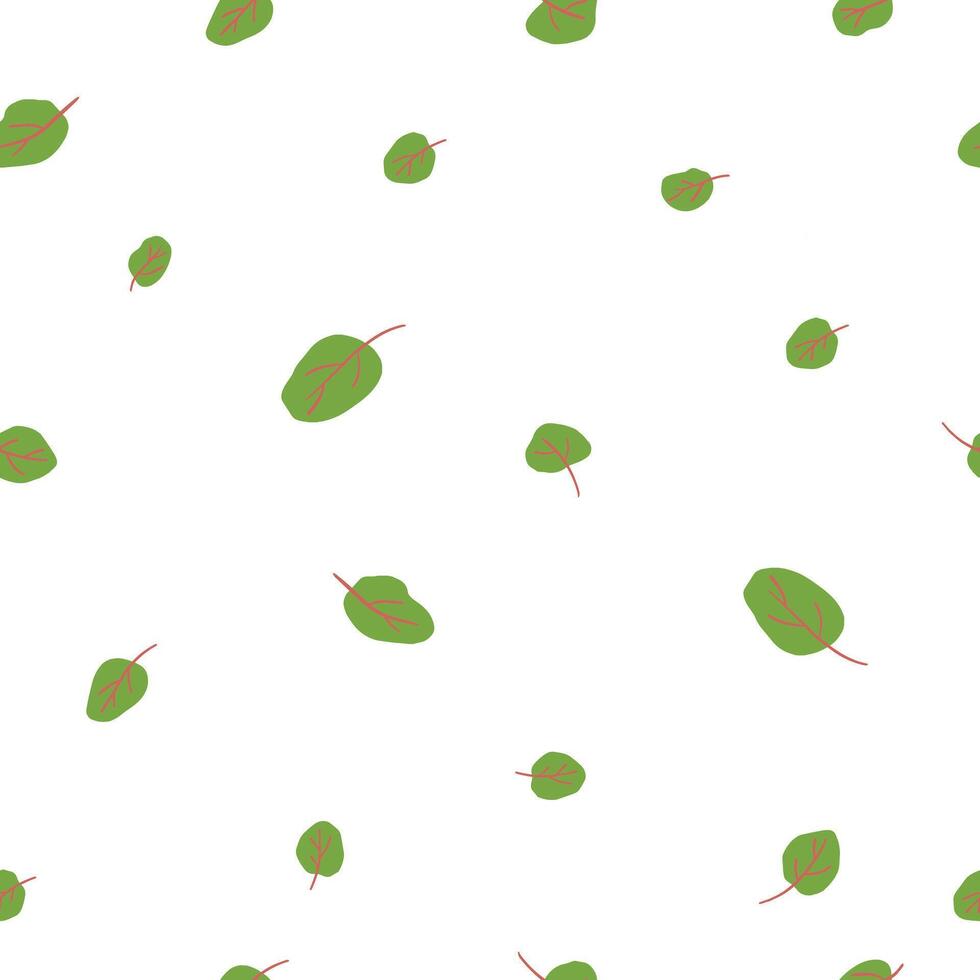 Beetroot leaves seamless background. Plants pattern, can be used for textile, wallpaper, web, card. vector