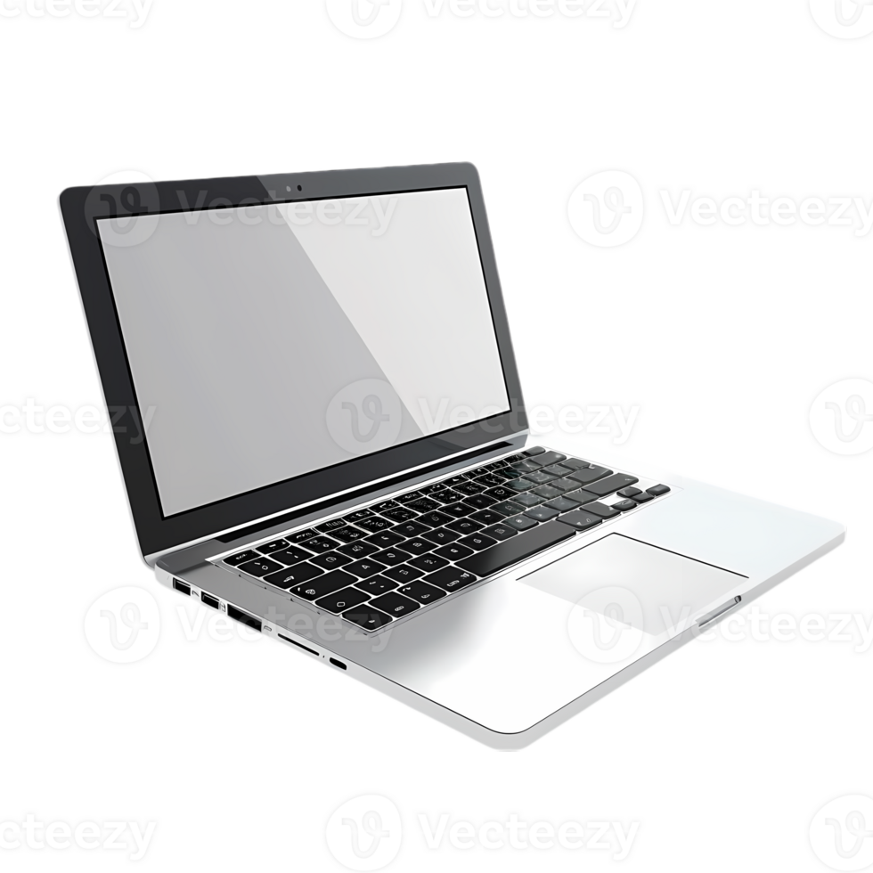 Sleek Modern Laptop with Blank Screen png