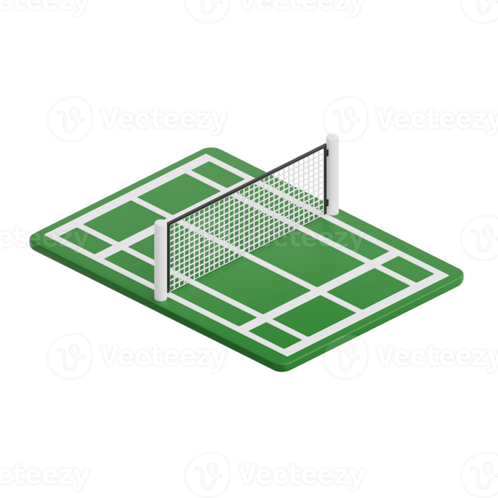 3D render badminton field icon illustration. Isolated on transparent background3D render badminton field icon illustration. Isolated on transparent background png