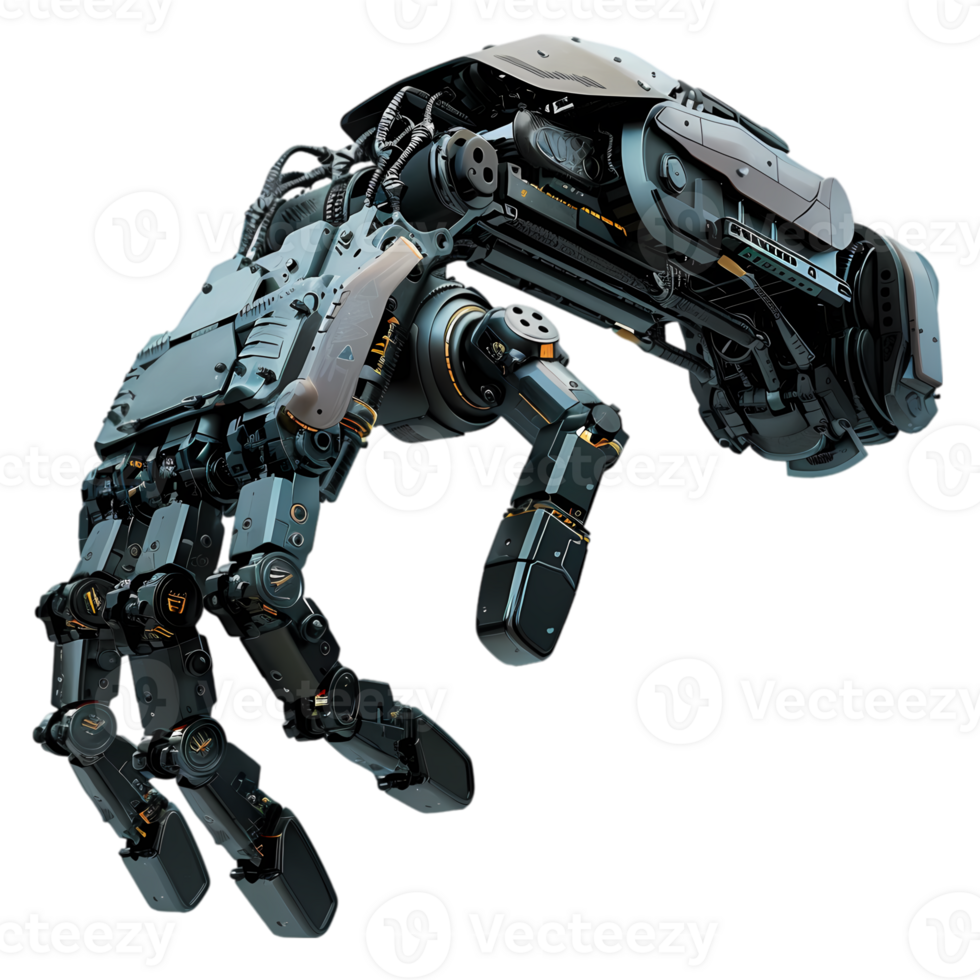 Robotic Hand Reaching Out in the Darkness png