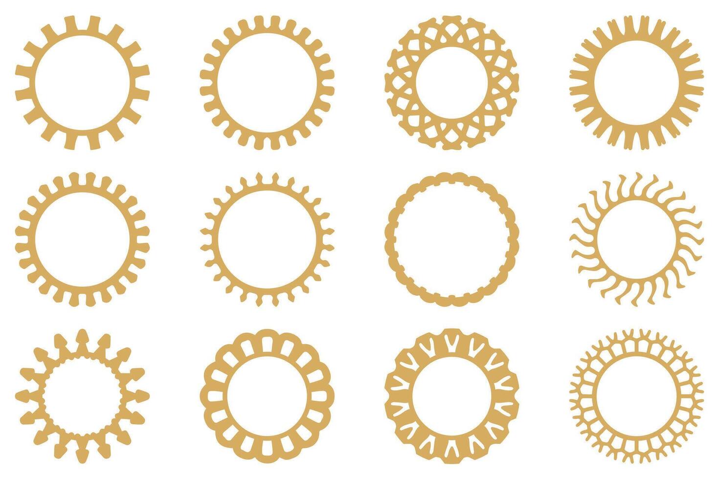 Decorative ornament frame set design vector