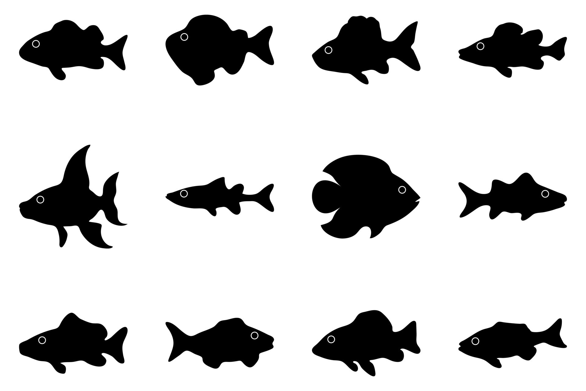 Simple fish illustration design set 46802177 Vector Art at Vecteezy