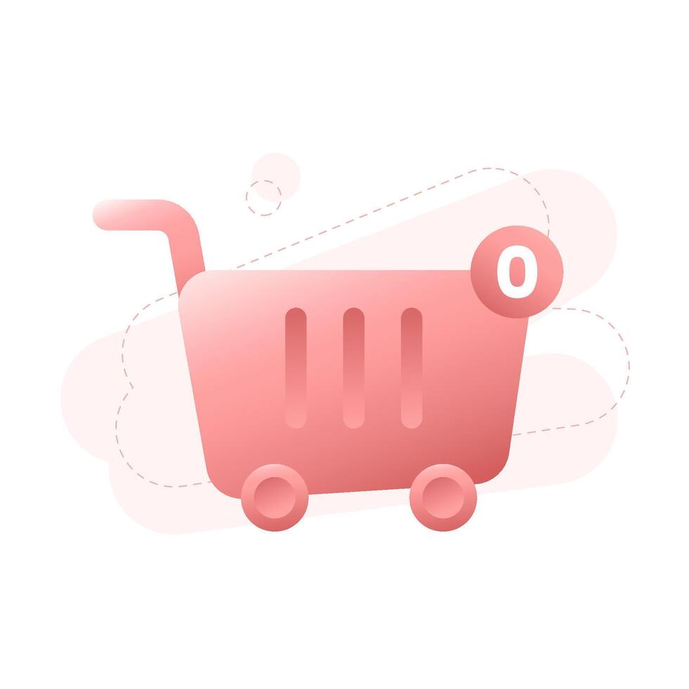 Empty Cart UI Illustration vector