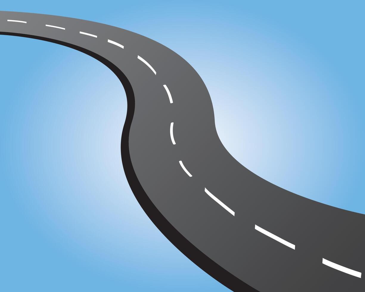 A long curvy road vector