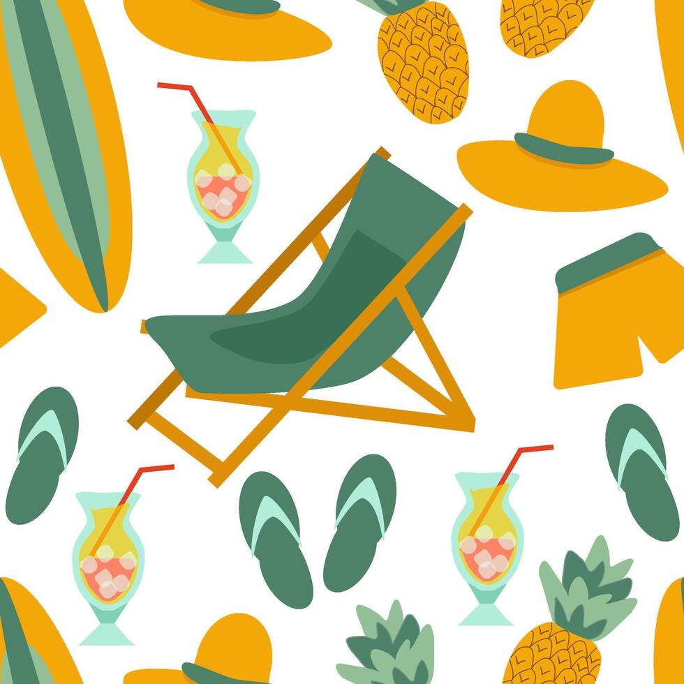 pattern beach vacation vector