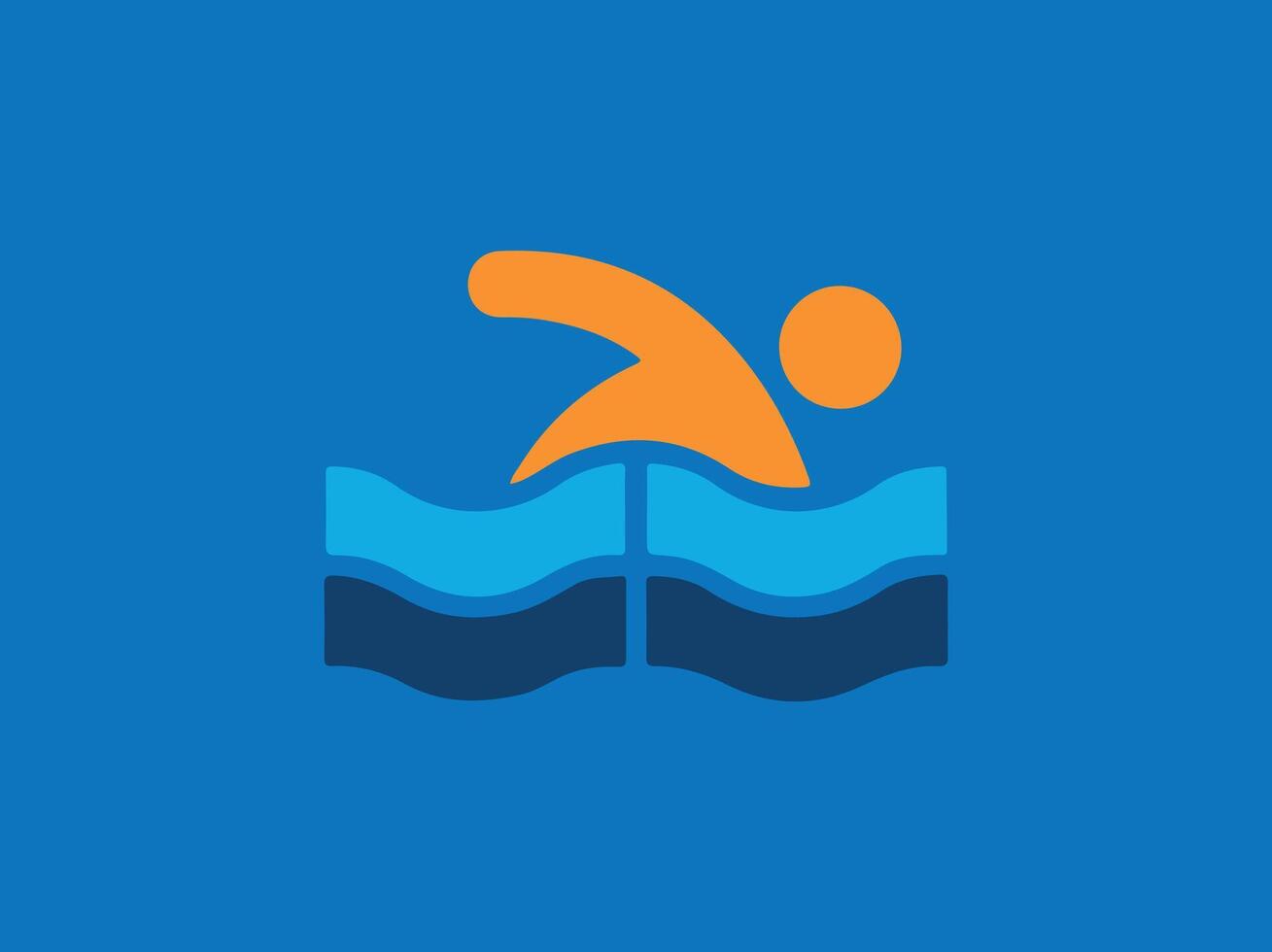 Swimming modern logo vector