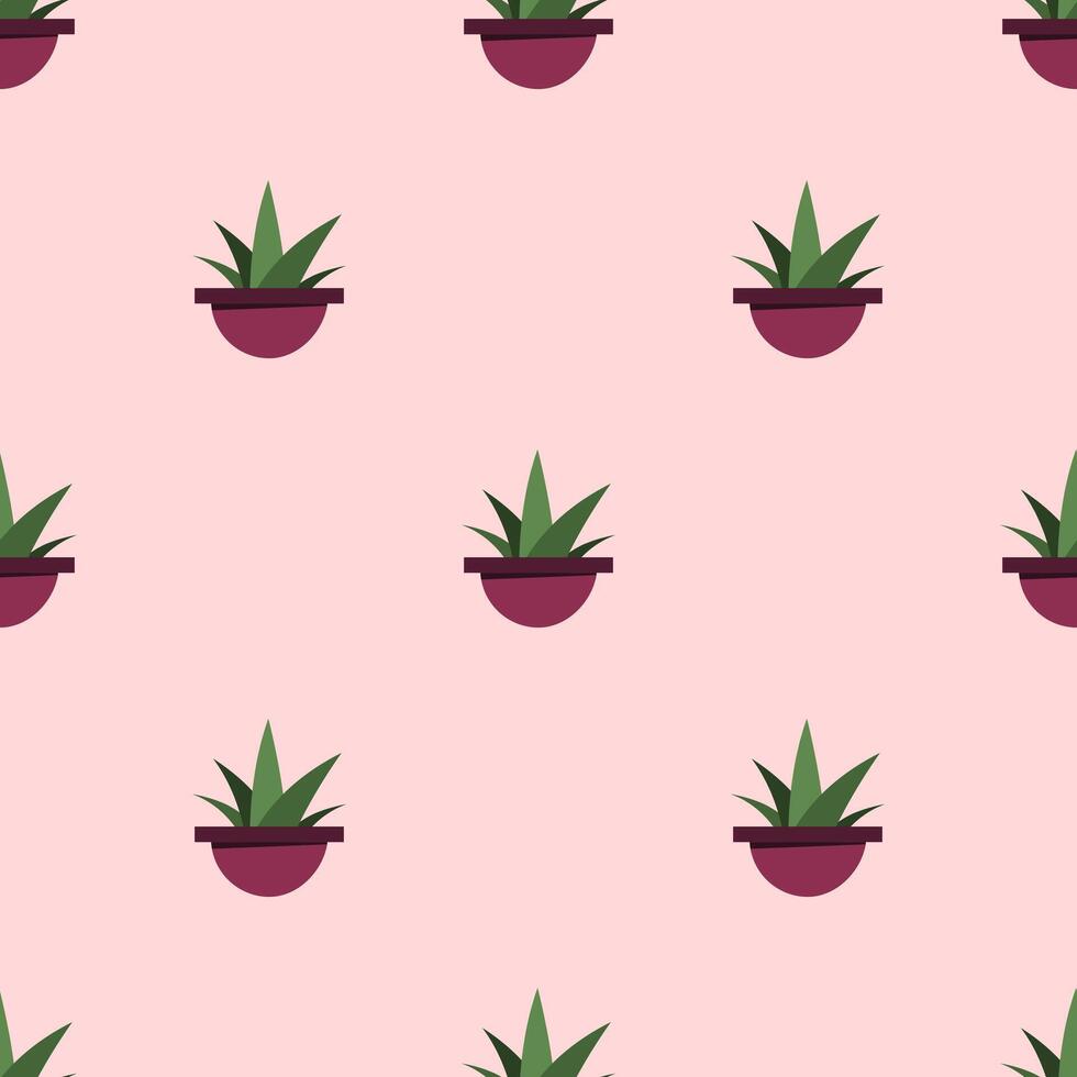 seamless cactus pattern vector
