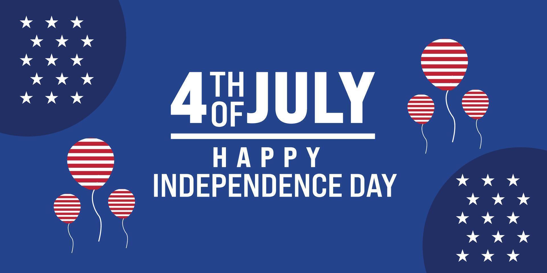 Happy 4th of July independence day celebration with american flag. USA 4th of july national american freedom day holiday. , banner design, illustration vector