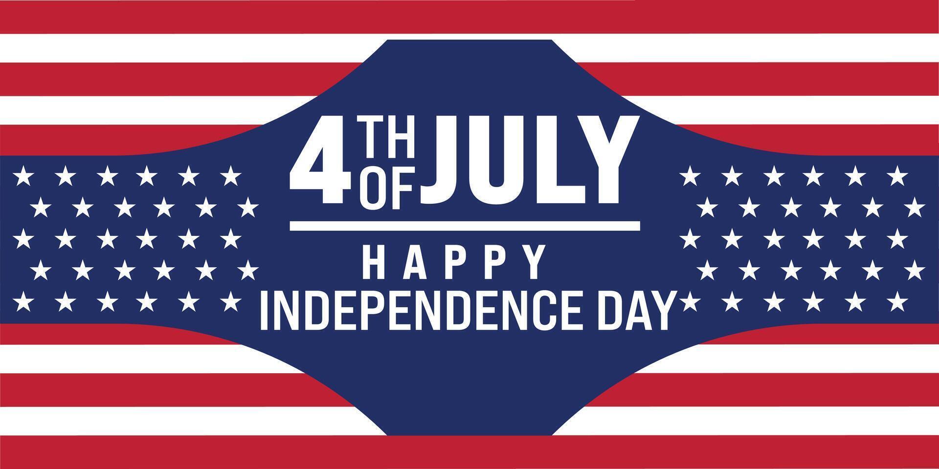 Happy 4th of July independence day celebration with american flag. USA 4th of july national american freedom day holiday. , banner design, illustration vector