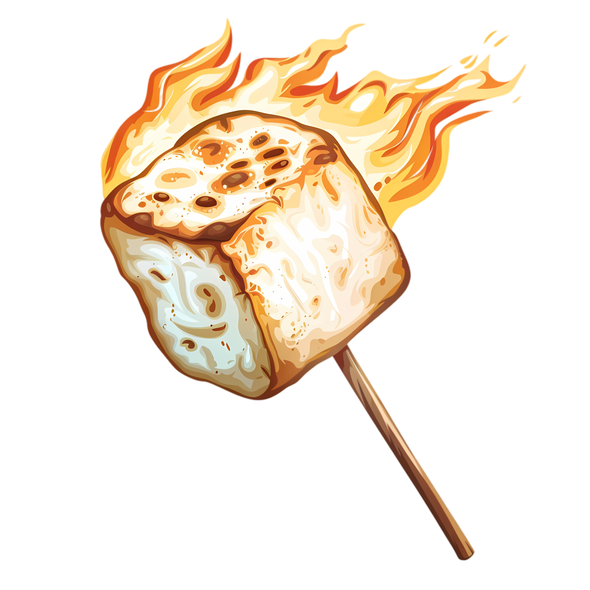 Roasted Marshmallow on a Stick 46802804 PNG