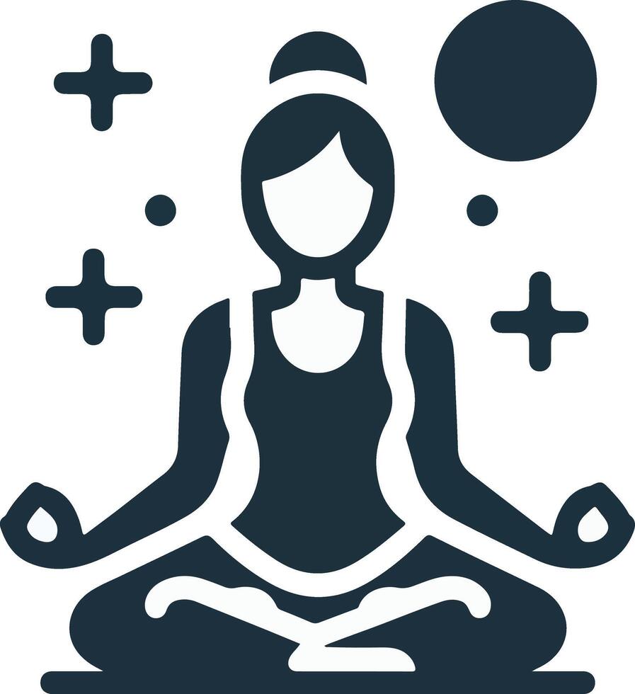 A woman doing yoga illustration vector