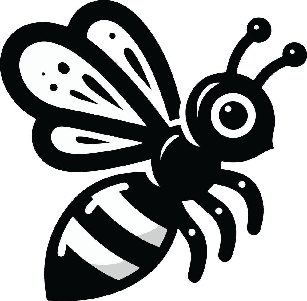 Cute bee illustration vector