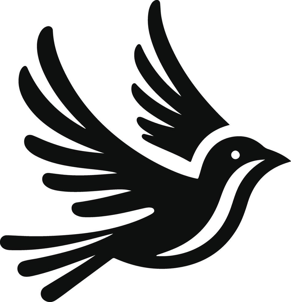 Bird black illustration vector