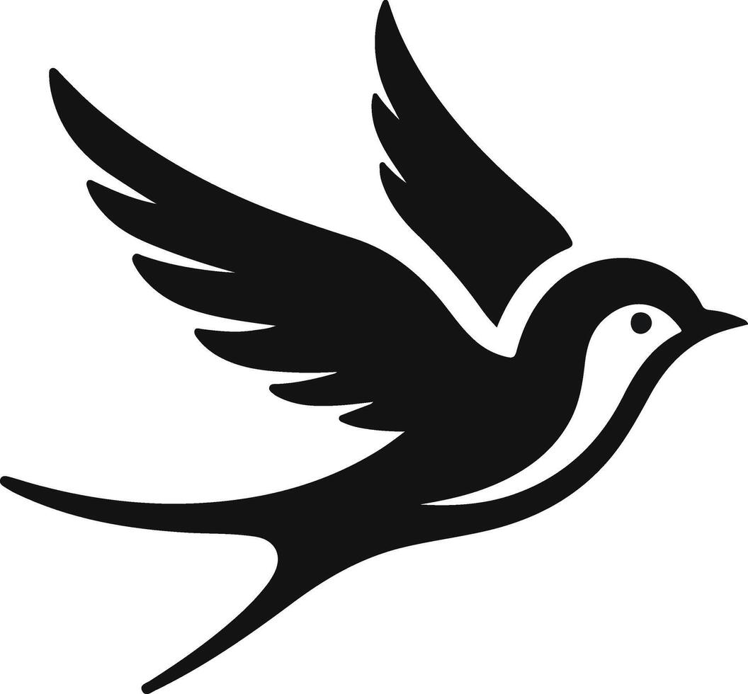 Bird black illustration vector