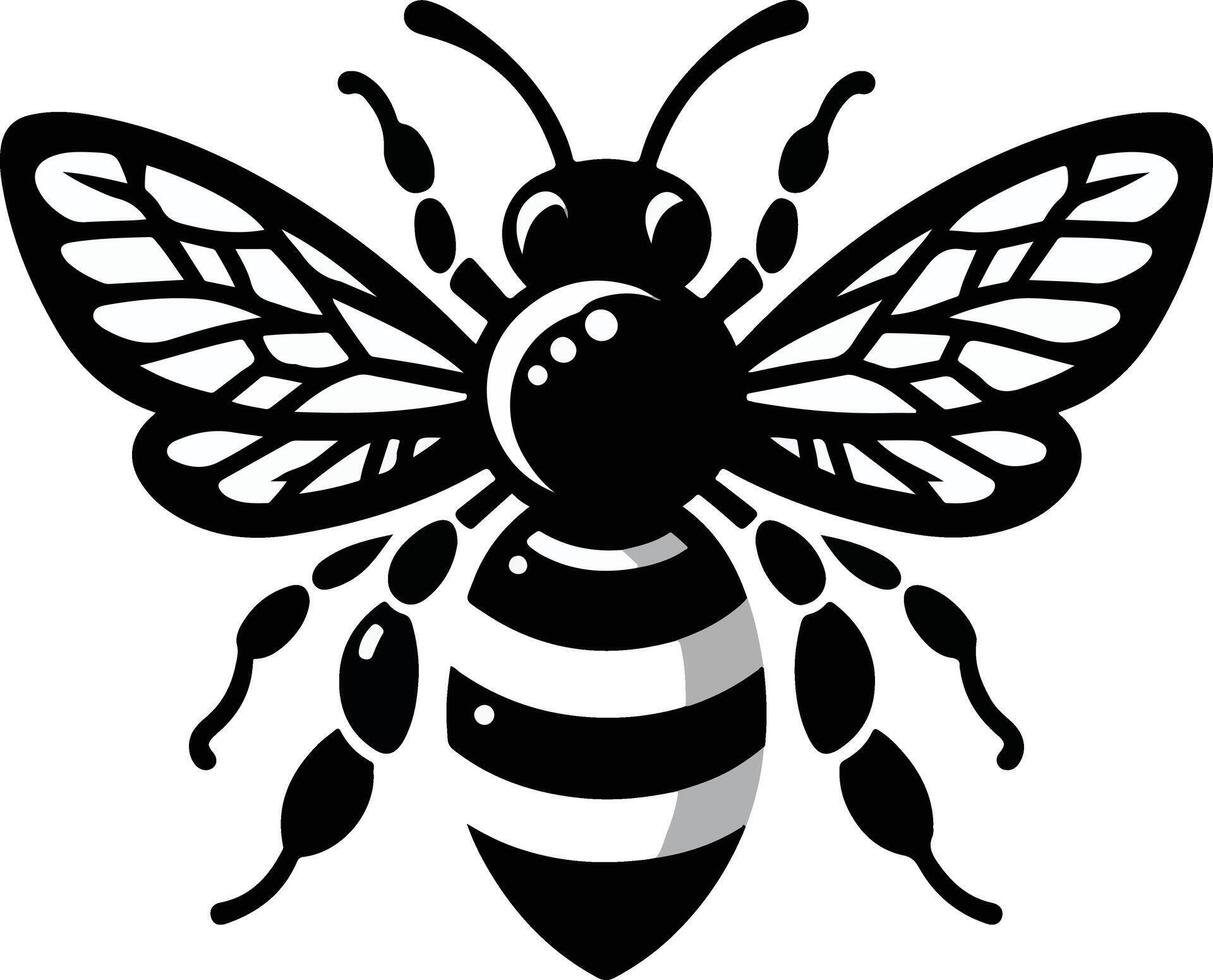 Cute bee illustration vector