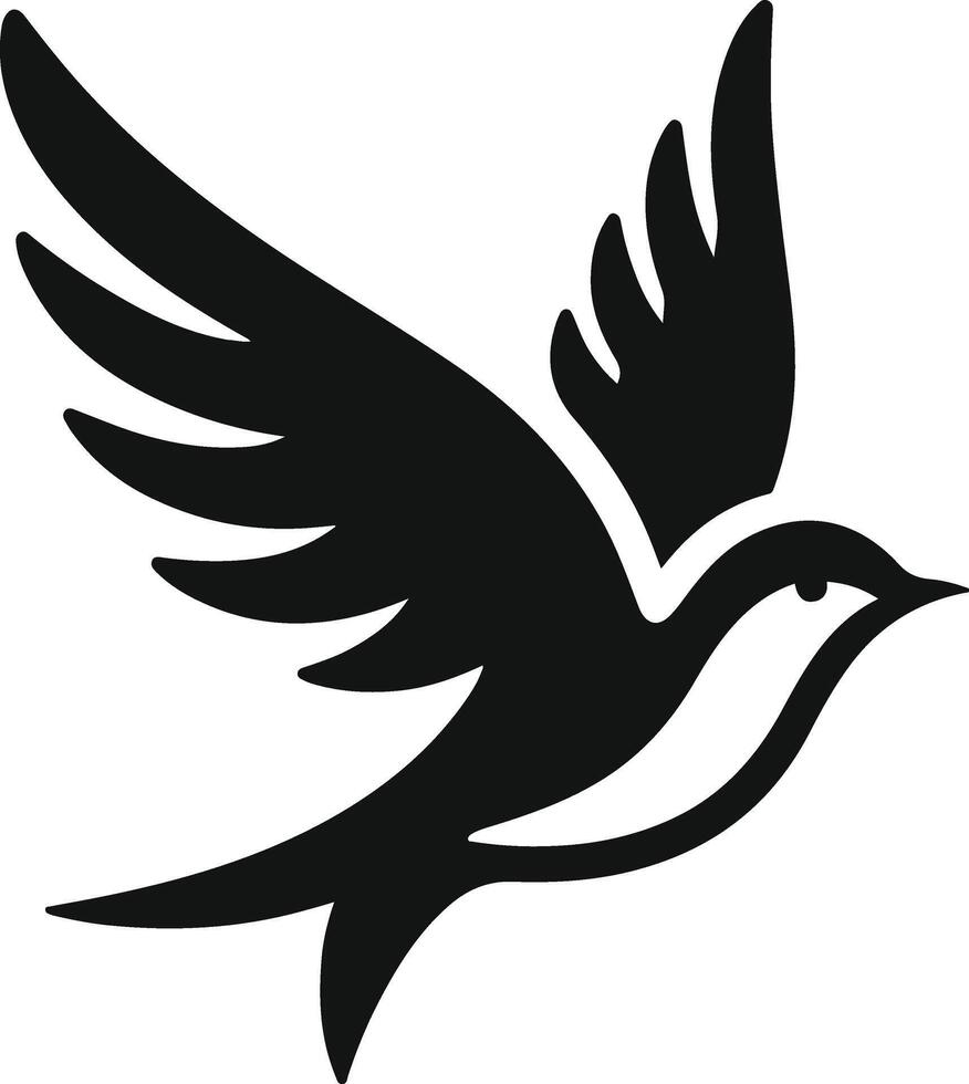 Bird black illustration vector