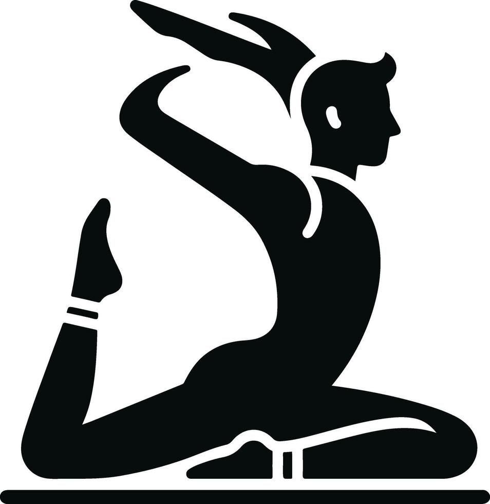 A man doing yoga illustration vector