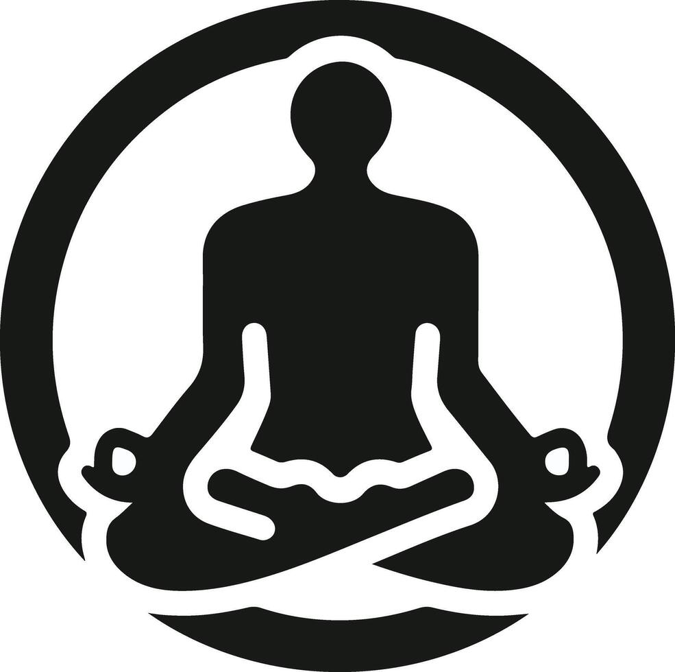 A man doing yoga illustration vector
