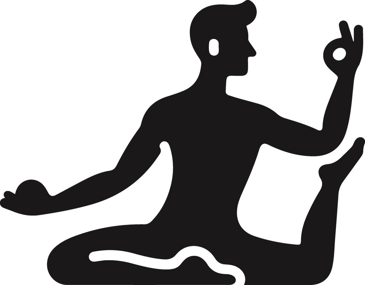 A man doing yoga vector