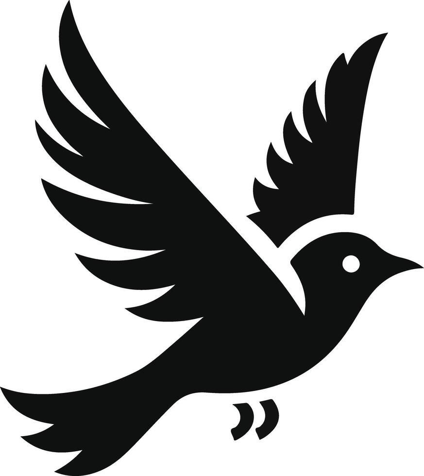 Bird black illustration vector