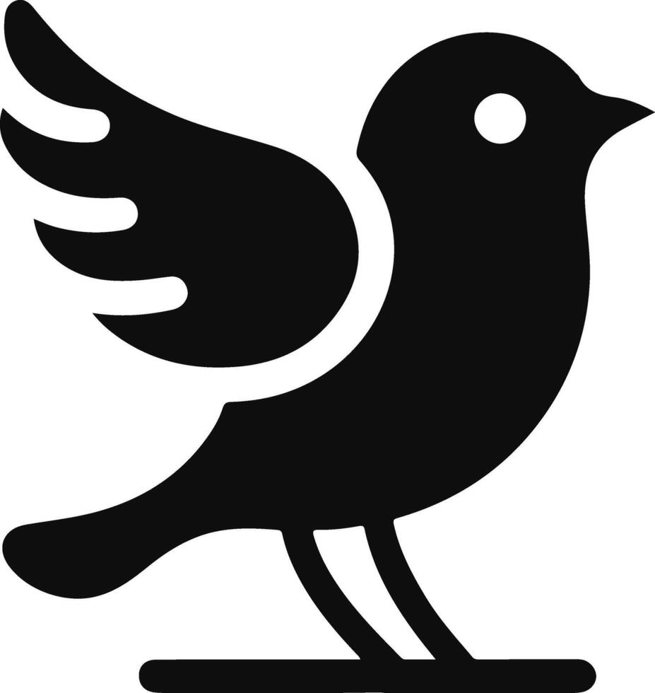 Bird black illustration vector