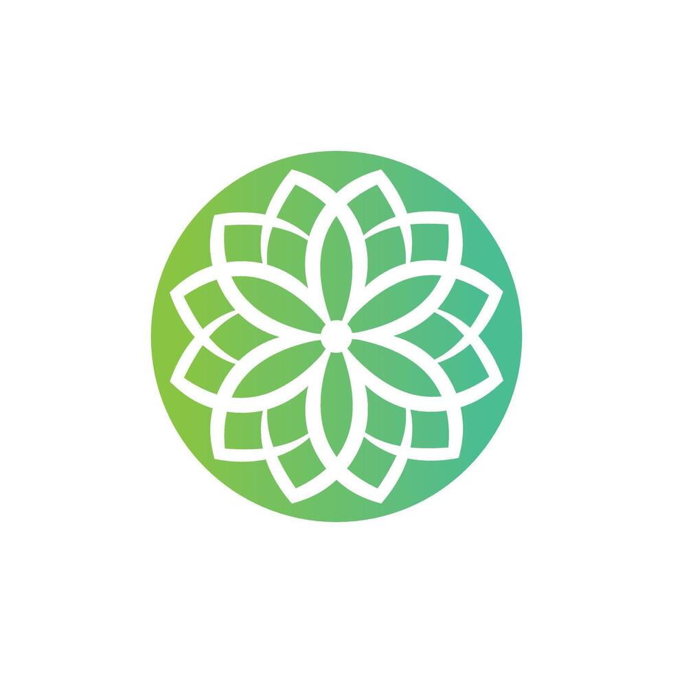 Flower logo design with illustration premium concept vector