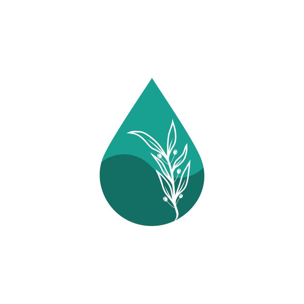 Botanical logo design with creative flower concept vector
