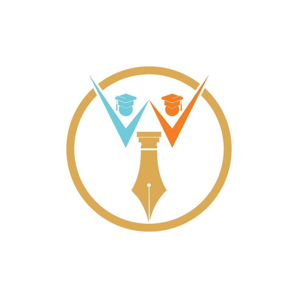 Study logo design with creative modern concept and business premium golden vector