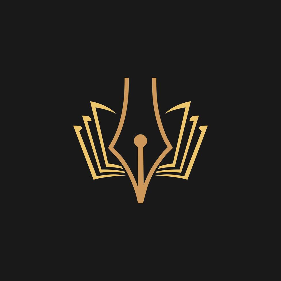 Study logo design with creative modern concept and business premium golden vector
