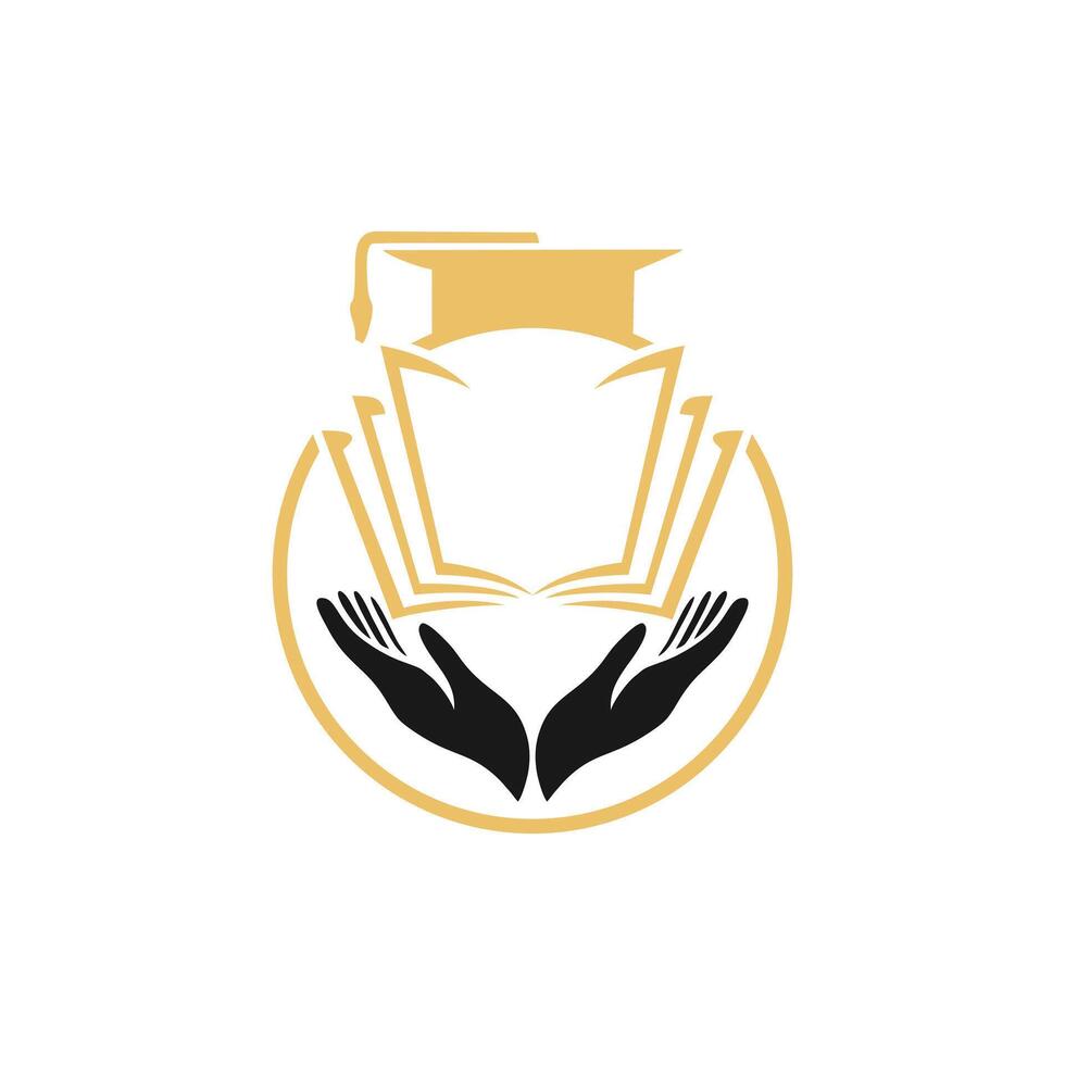 Study logo design with creative modern concept and business premium golden vector