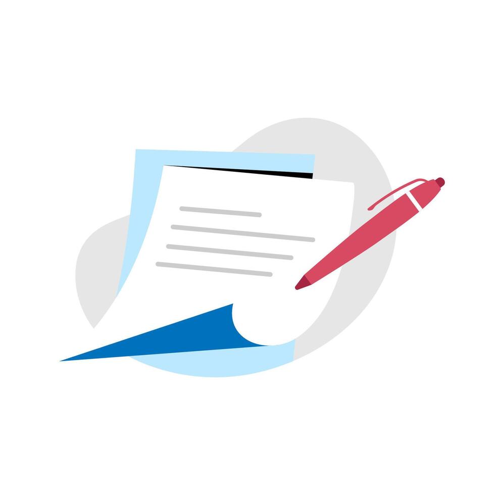 add note page, write something concept illustration flat design. simple modern graphic element for empty state ui, infographic, icon vector