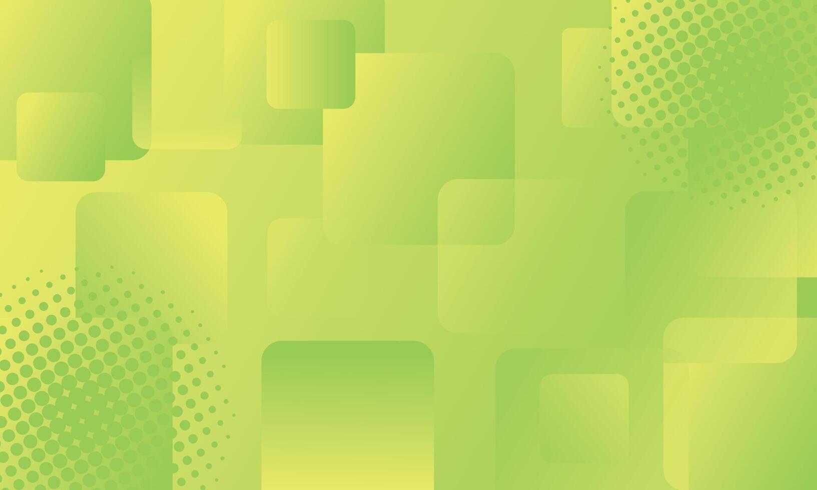 Abstract background with green squares overlapping and halftone. Suitable for banner, poster, brochure, flyer vector