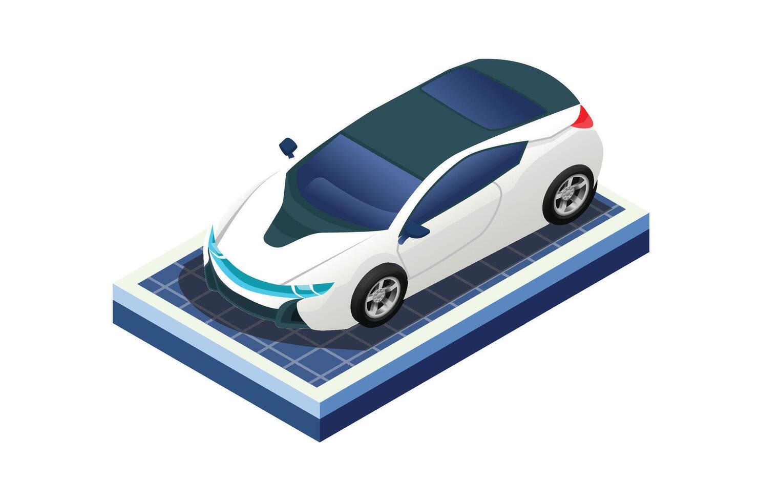 super car isometric illustration vector
