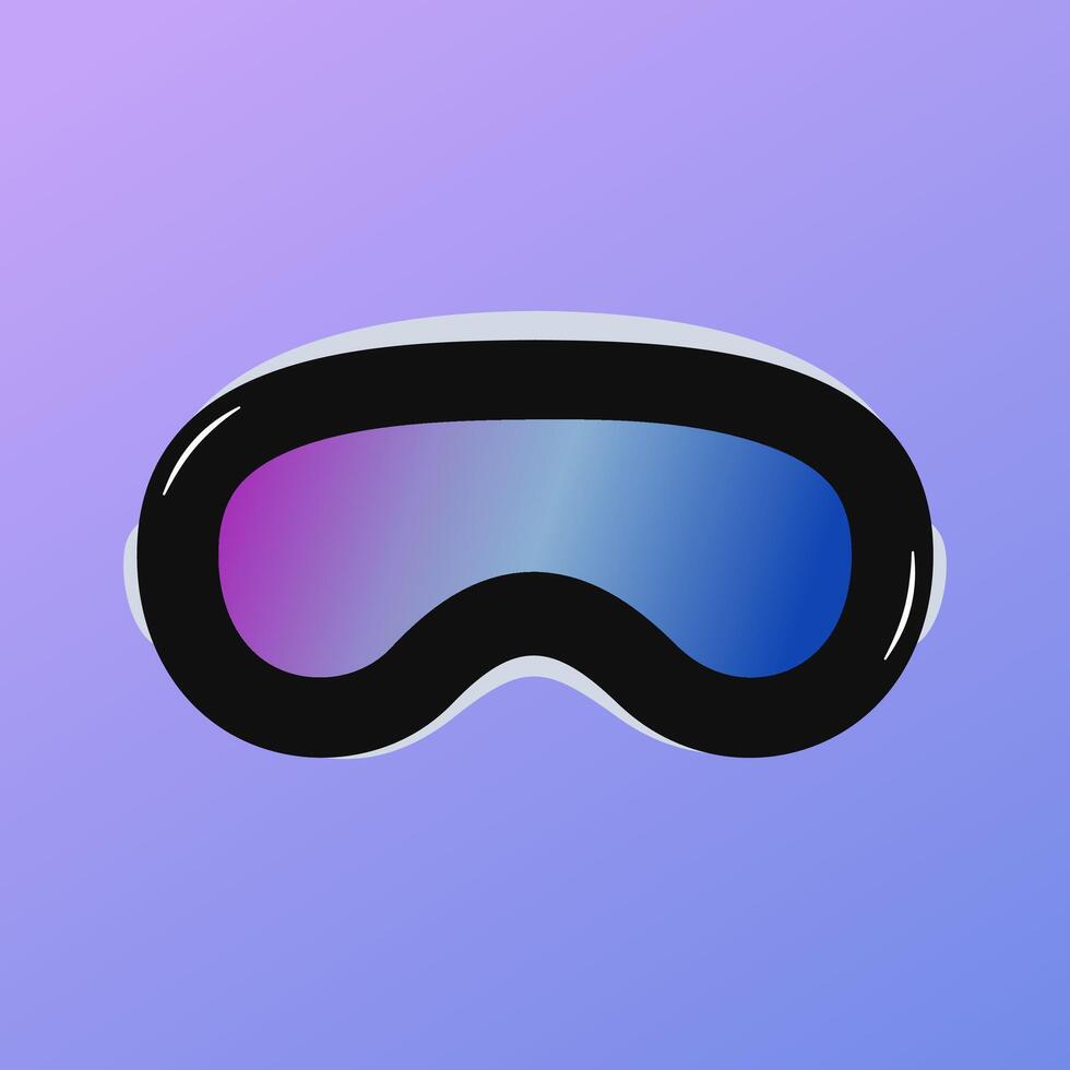 flat design virtual reality VR device illustration vector