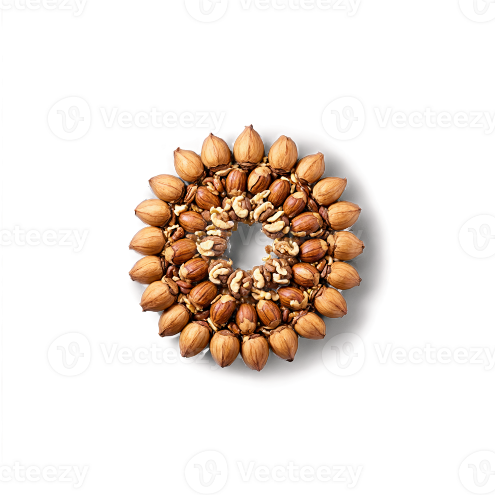 Torreya nut mandala a circular pattern of whole torreya nuts torreya nut halves and torreya png