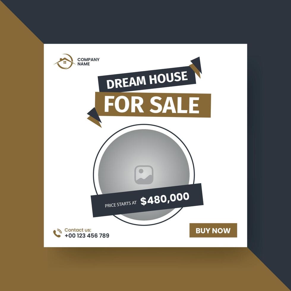 Modern Real state Home rent social media post Sale or carousel design template vector