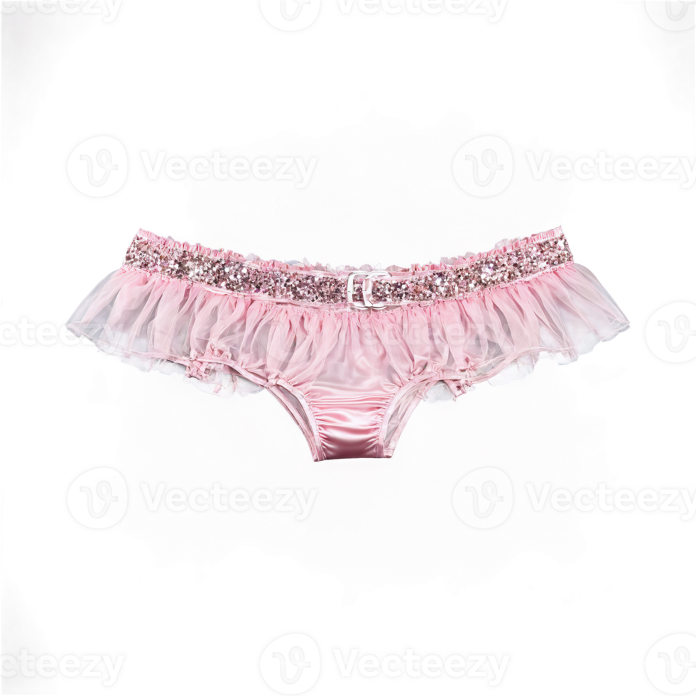 Light pink garter belt with sheer fabric and glitter accents sparkling as it floats dreamlike png