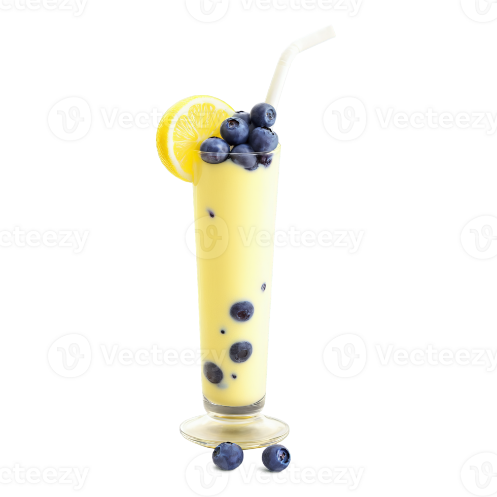 Lemon Blueberry Milkshake lemon curd fresh blueberries tangy sweetness refreshing Summer drink concept Final image png