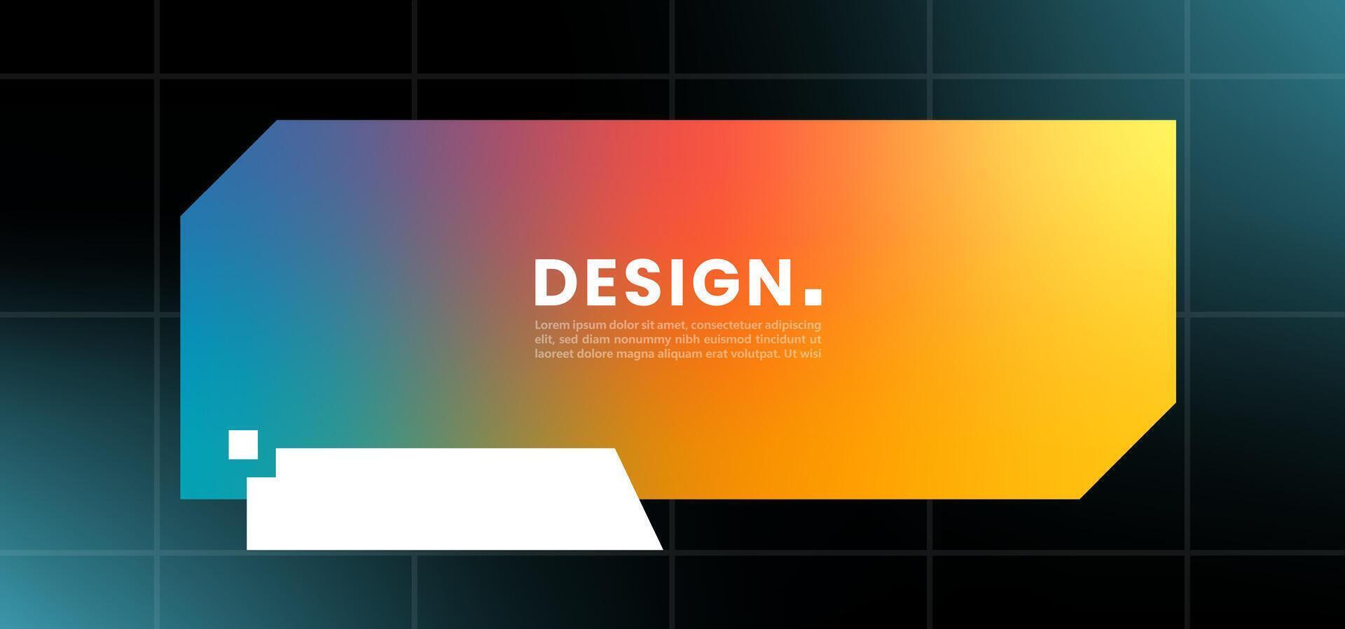 Futuristic element illustration. Colorful lower third overlay. vector