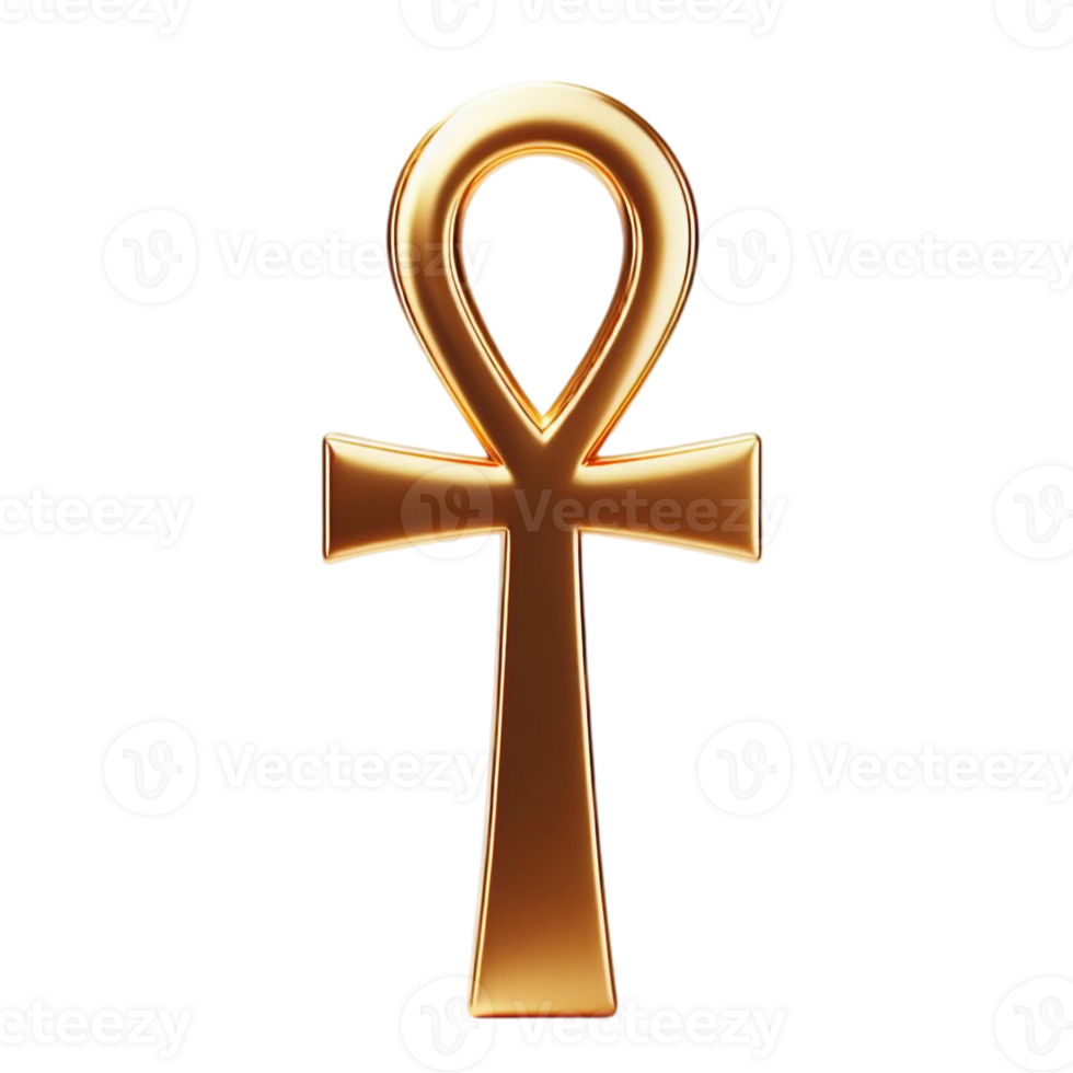 ancient egyptian ankh cross on isolated background png